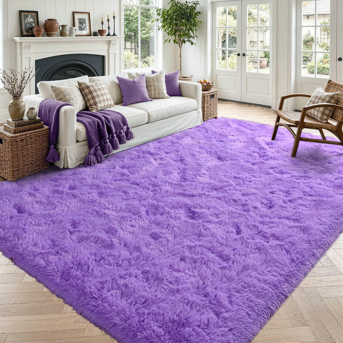 Noahas 2x6 Black Fluffy Soft Runner Rug Non-Slip for Bedroom Dorm Hallway
