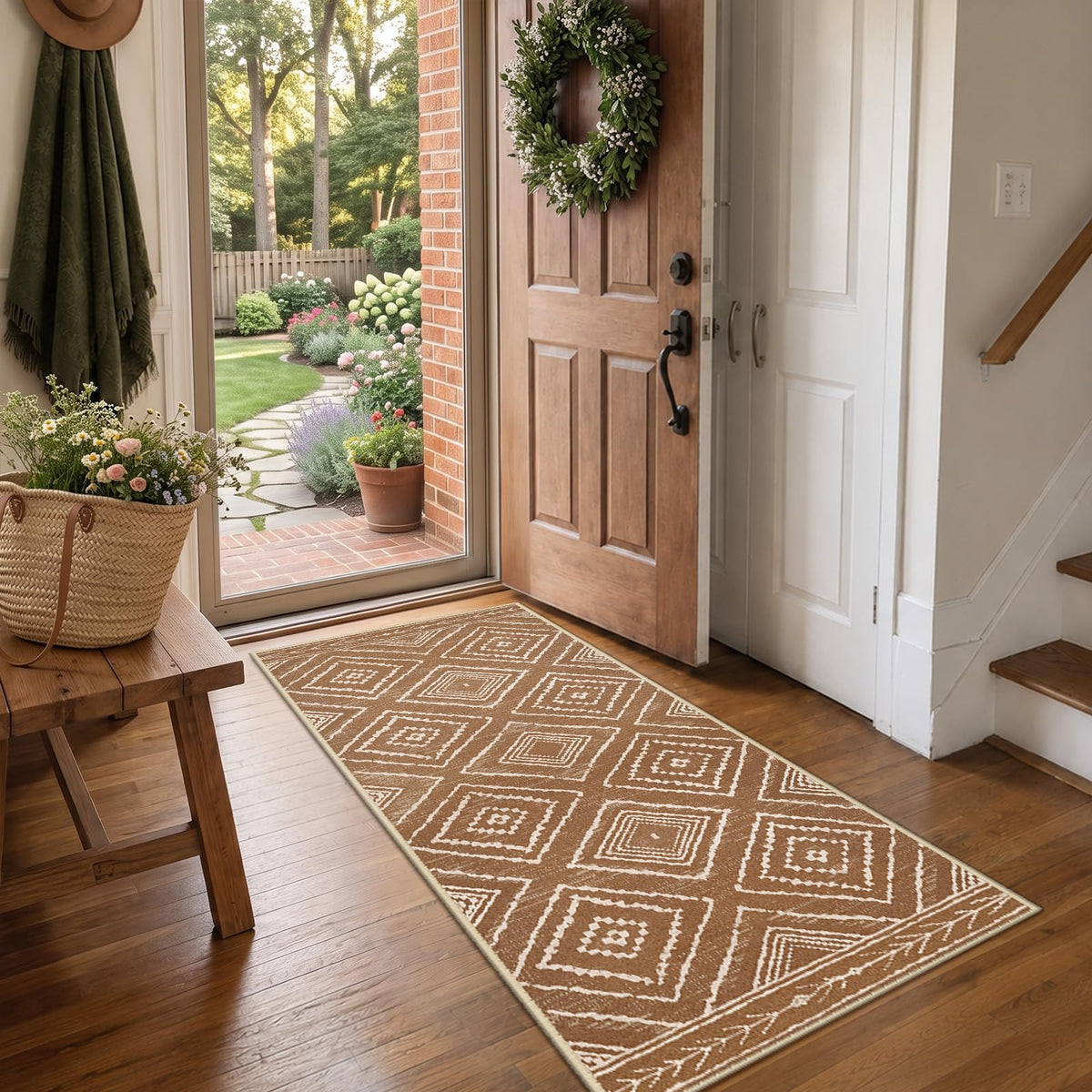 BESTSWEETIE 5'x7' Washable Area Rug for Living Room Bedroom Lightpink