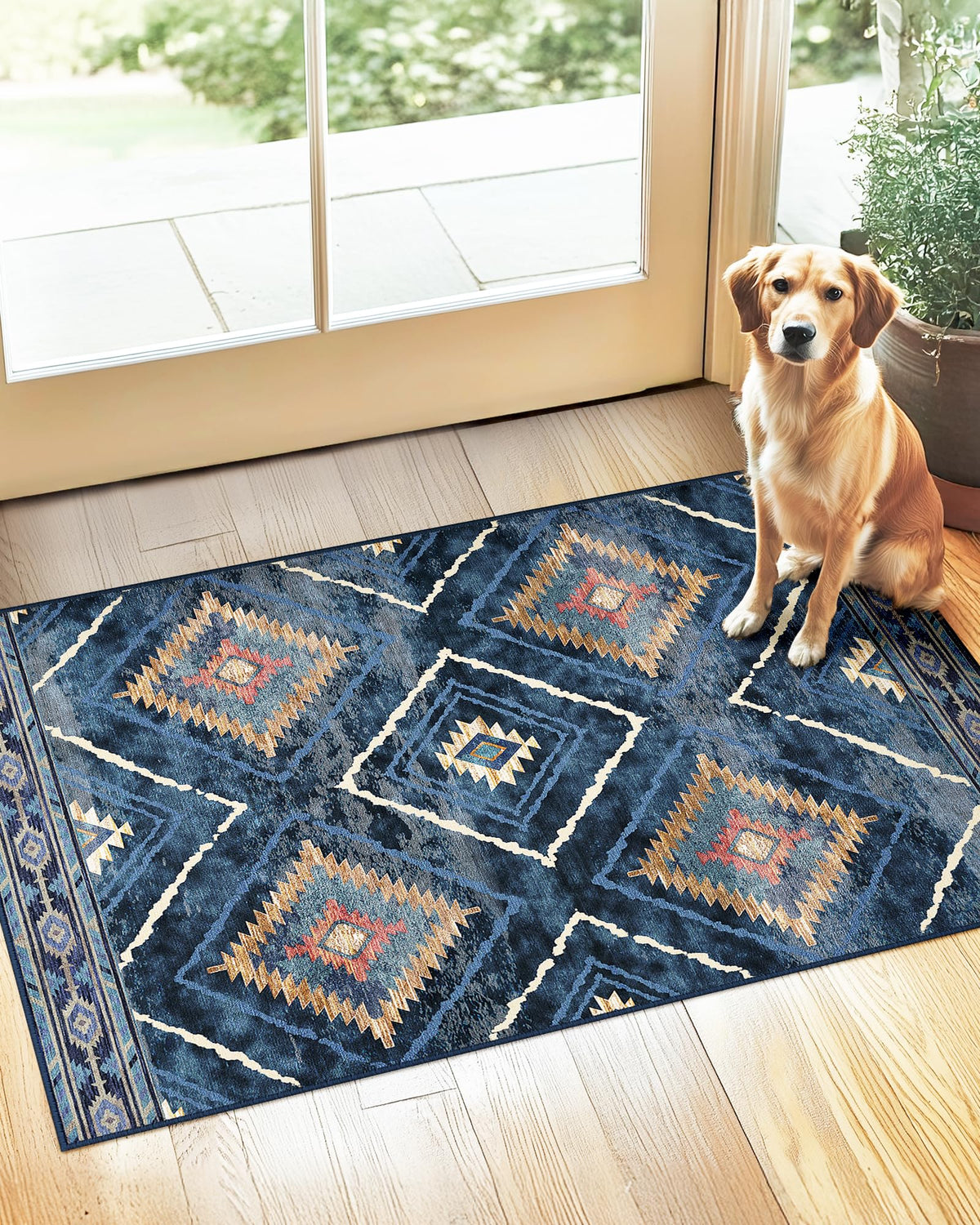 BESTSWEETIE 5'x7' Washable Area Rug for Living Room Bedroom Lightpink
