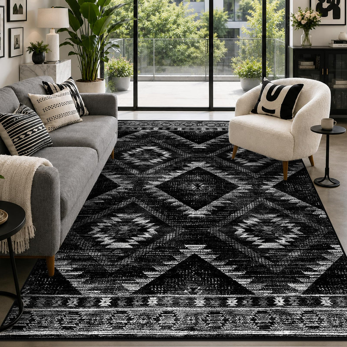 BESTSWEETIE 5'x7' Washable Area Rug for Living Room Bedroom Lightpink