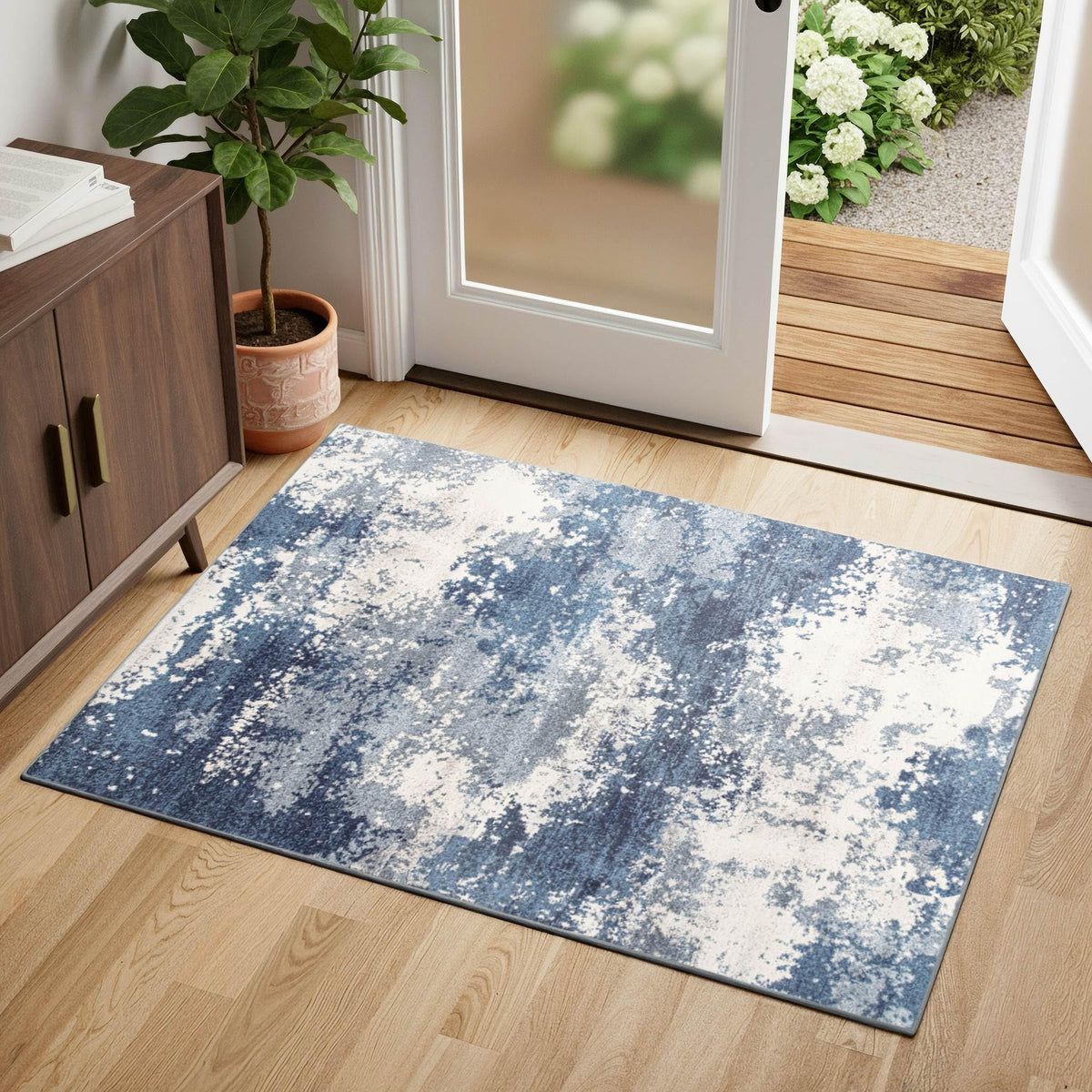 Black Washable Rug 5x7 Area Rugs for Living Room Bedroom Carpet