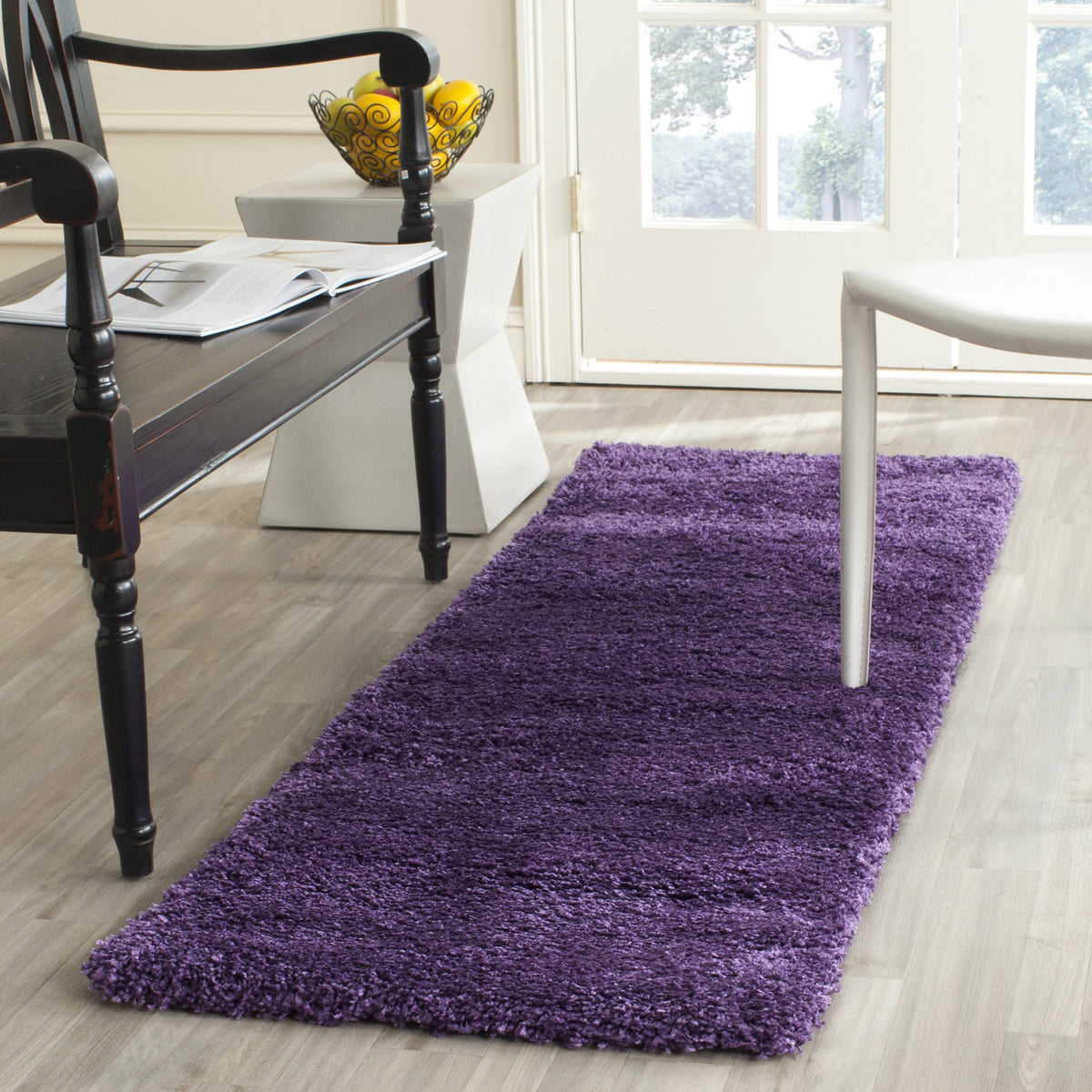SAFAVIEH Milan Shag Collection 8' x 10' Ivory SG180 Solid Non-Shedding Living Room Bedroom Dining Room Entryway Plush 2-inch Thick Area Rug