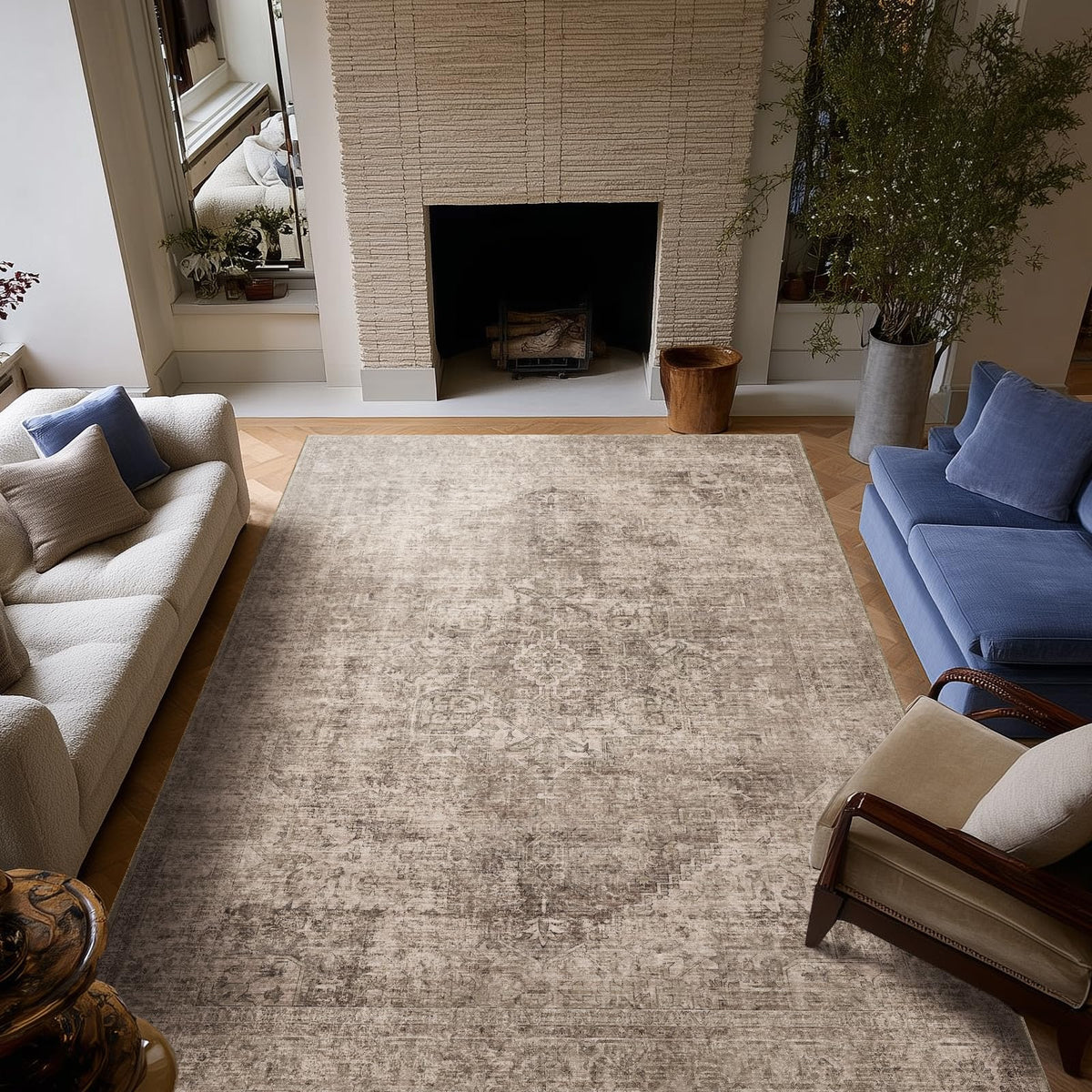 Machine Washable Rugs for Living Room: 8x10 Area Rugs for Bedroom