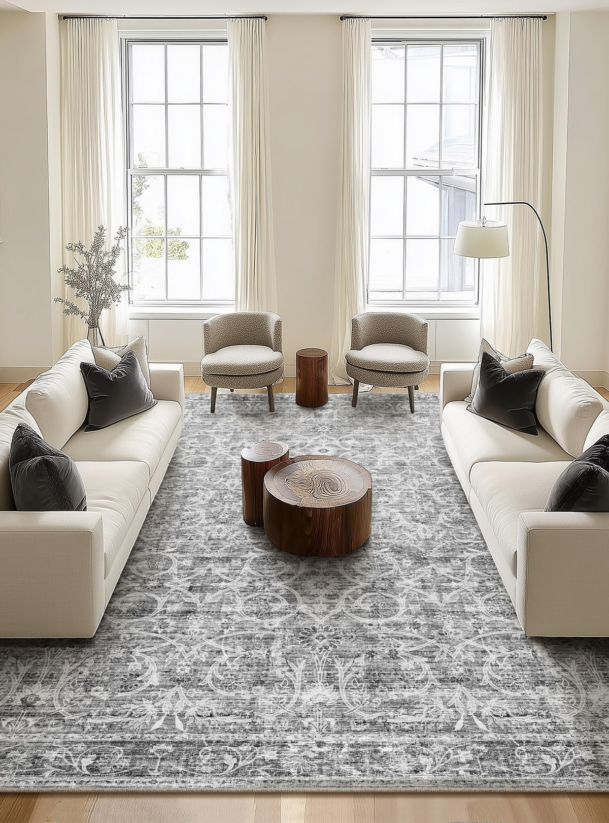 Machine Washable Rugs for Living Room: 8x10 Area Rugs for Bedroom