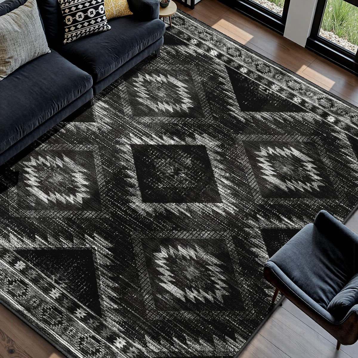 BESTSWEETIE 5'x7' Washable Area Rug for Living Room Bedroom Lightpink
