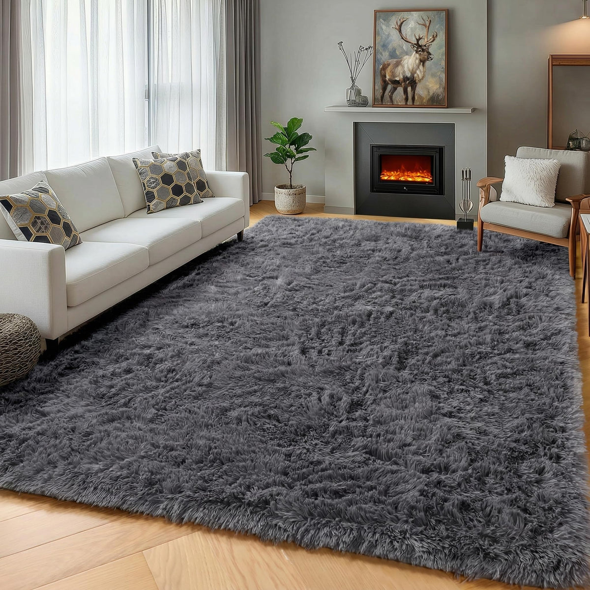 Runner Rugs for Bedroom Living Room, 2x6 Tie-Dyed Beige Hallway Area Rug