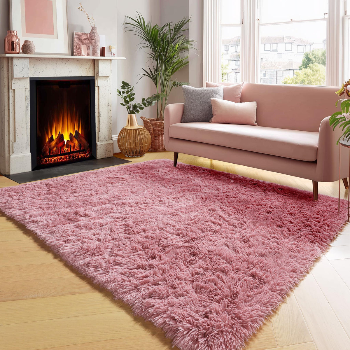 Runner Rugs for Bedroom Living Room, 2x6 Tie-Dyed Beige Hallway Area Rug