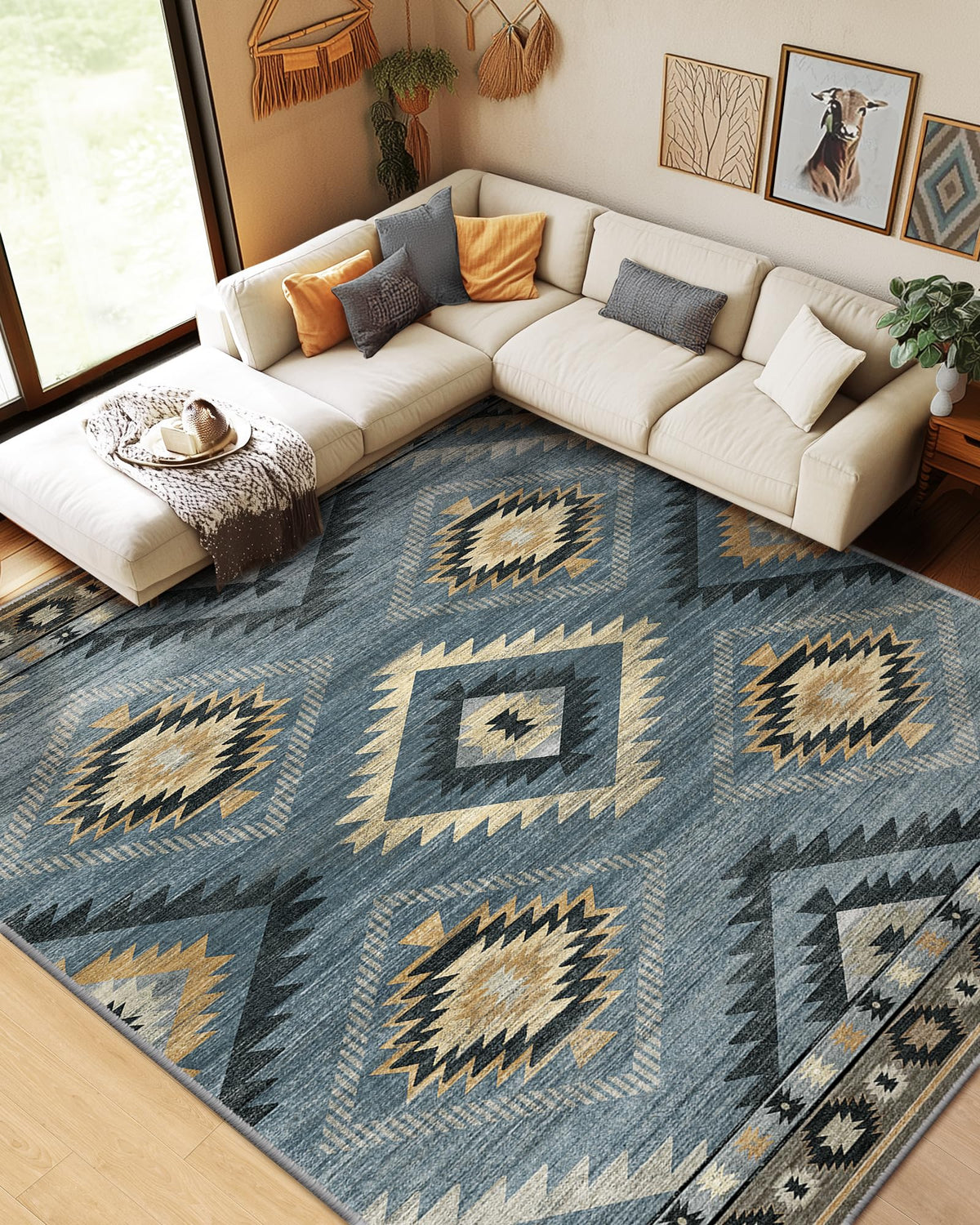BESTSWEETIE 5'x7' Washable Area Rug for Living Room Bedroom Lightpink