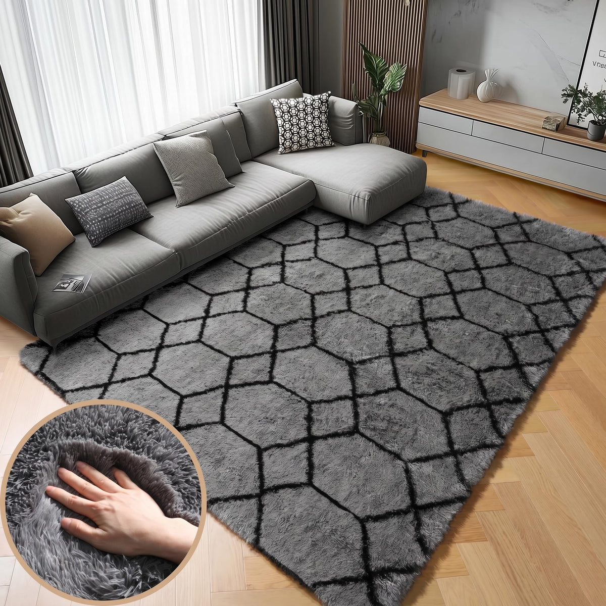 Runner Rugs for Bedroom Living Room, 2x6 Tie-Dyed Beige Hallway Area Rug