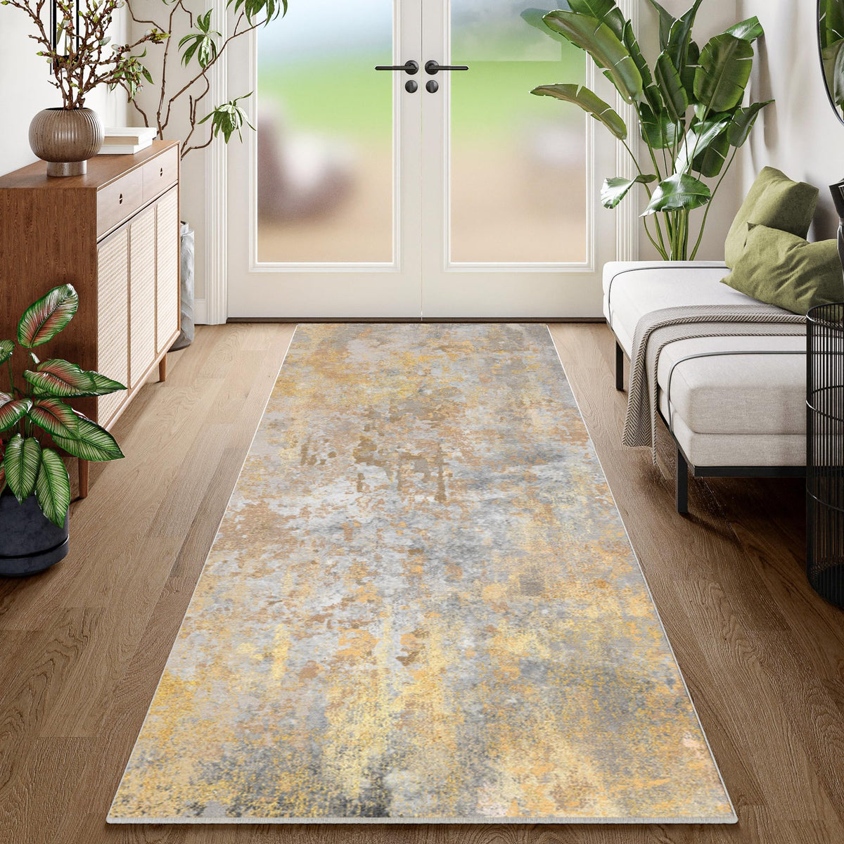 Black Washable Rug 5x7 Area Rugs for Living Room Bedroom Carpet