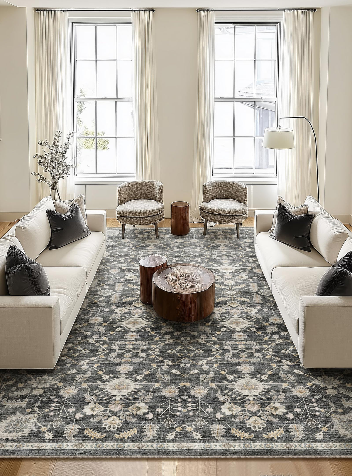 Machine Washable Rugs for Living Room: 8x10 Area Rugs for Bedroom