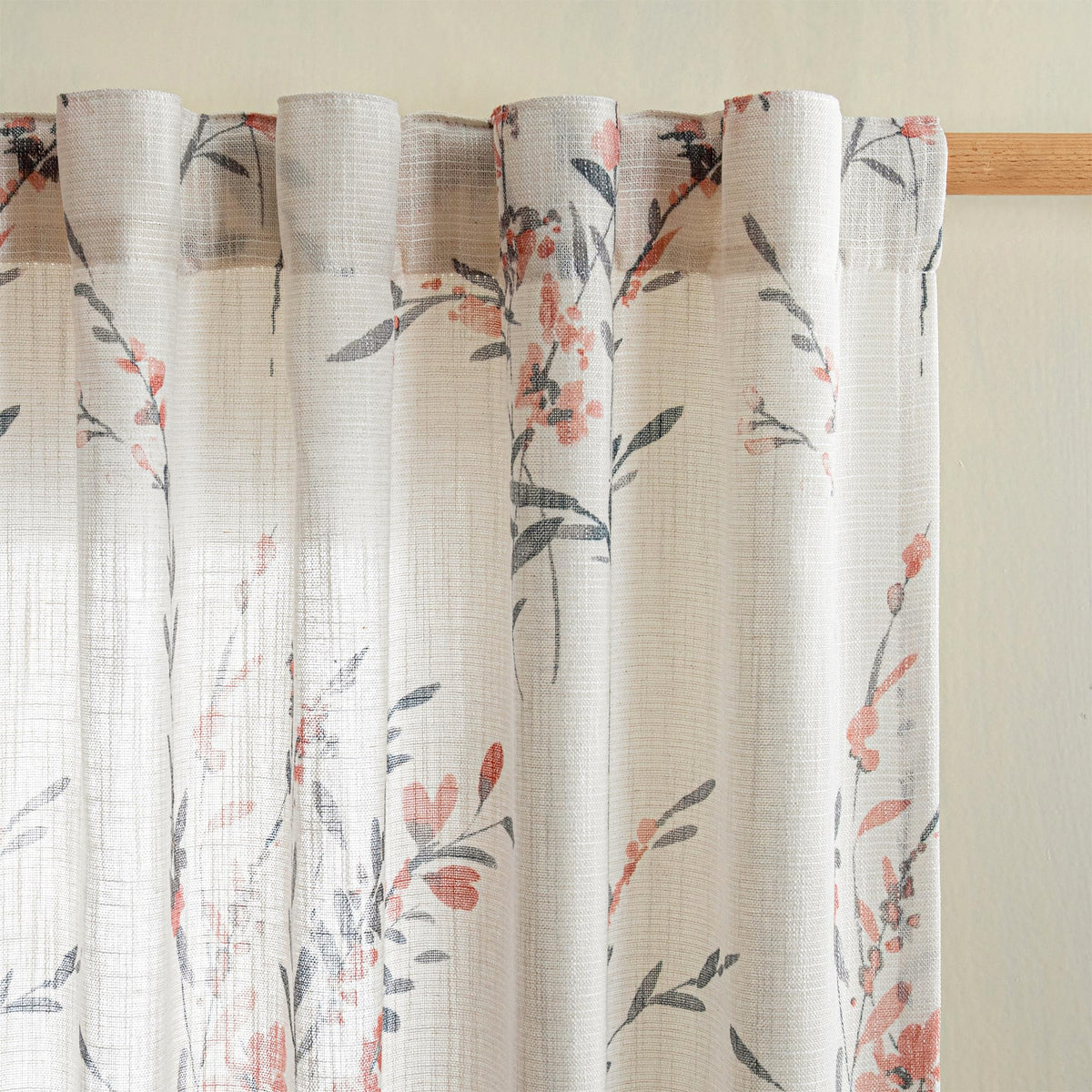MYSKY HOME Sheer Linen Curtains 84 Inch Length Light Filtering 2 Panels