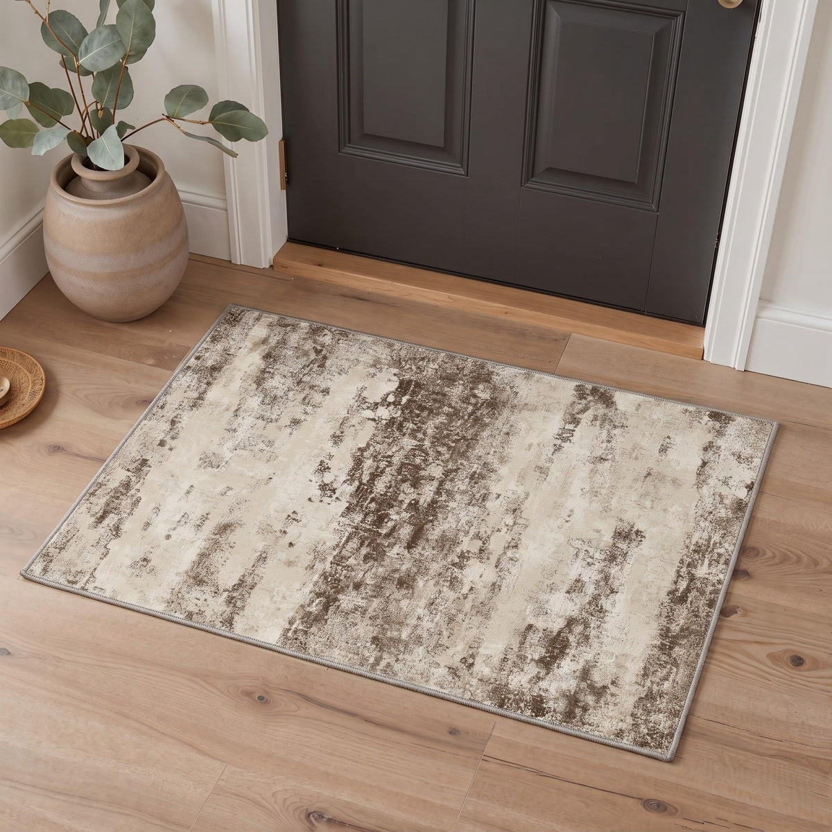 BEIMO 5x7 Green Abstract Area Rug, Washable Non-Slip for Bedroom