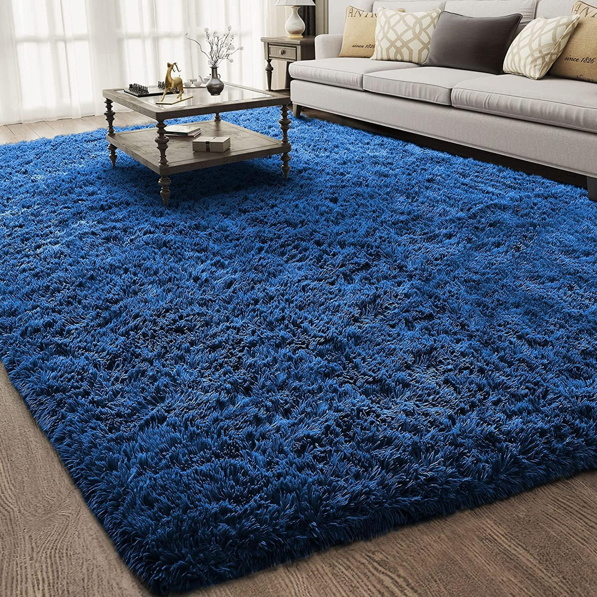 Ophanie 5x7 Area Rugs for Living Room Ivory, Fluffy Shag Large Fuzzy Plush Soft Rug, Shaggy Floor Big Carpets for Bedroom Nursery, Kids Home Decor Aesthetic with Over 99 pcs Pile fibers