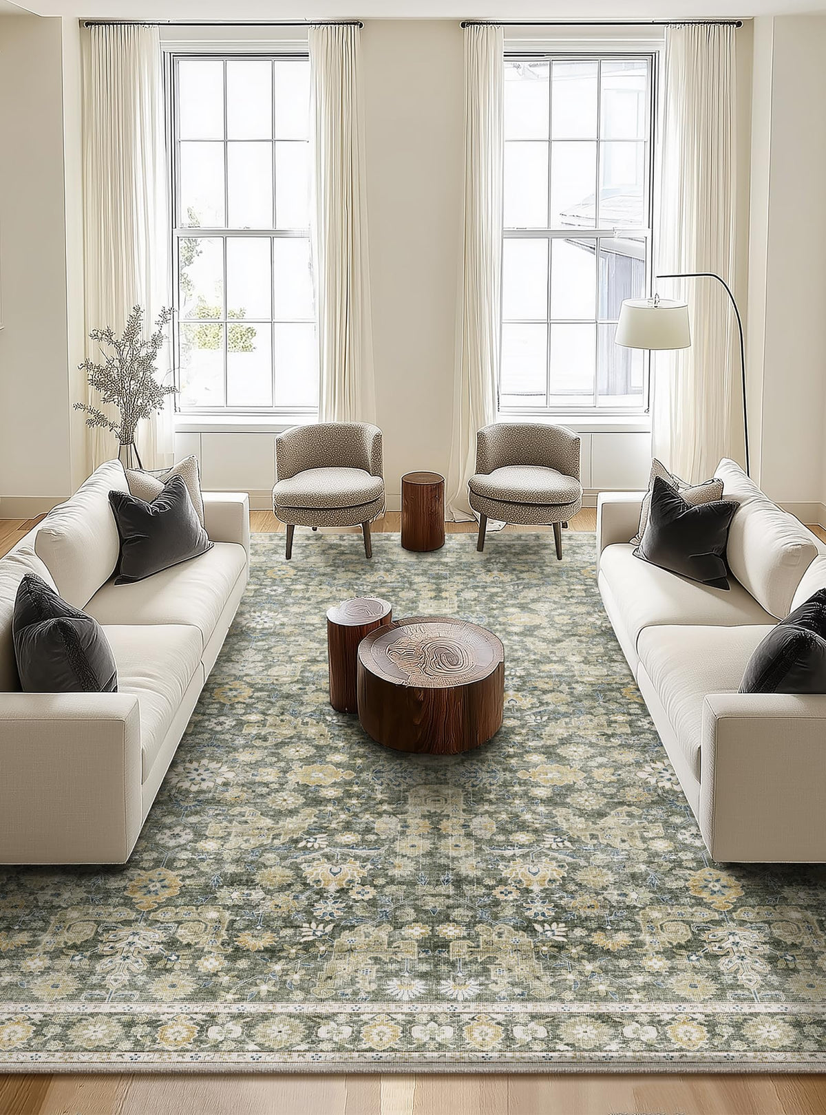Machine Washable Rugs for Living Room: 8x10 Area Rugs for Bedroom