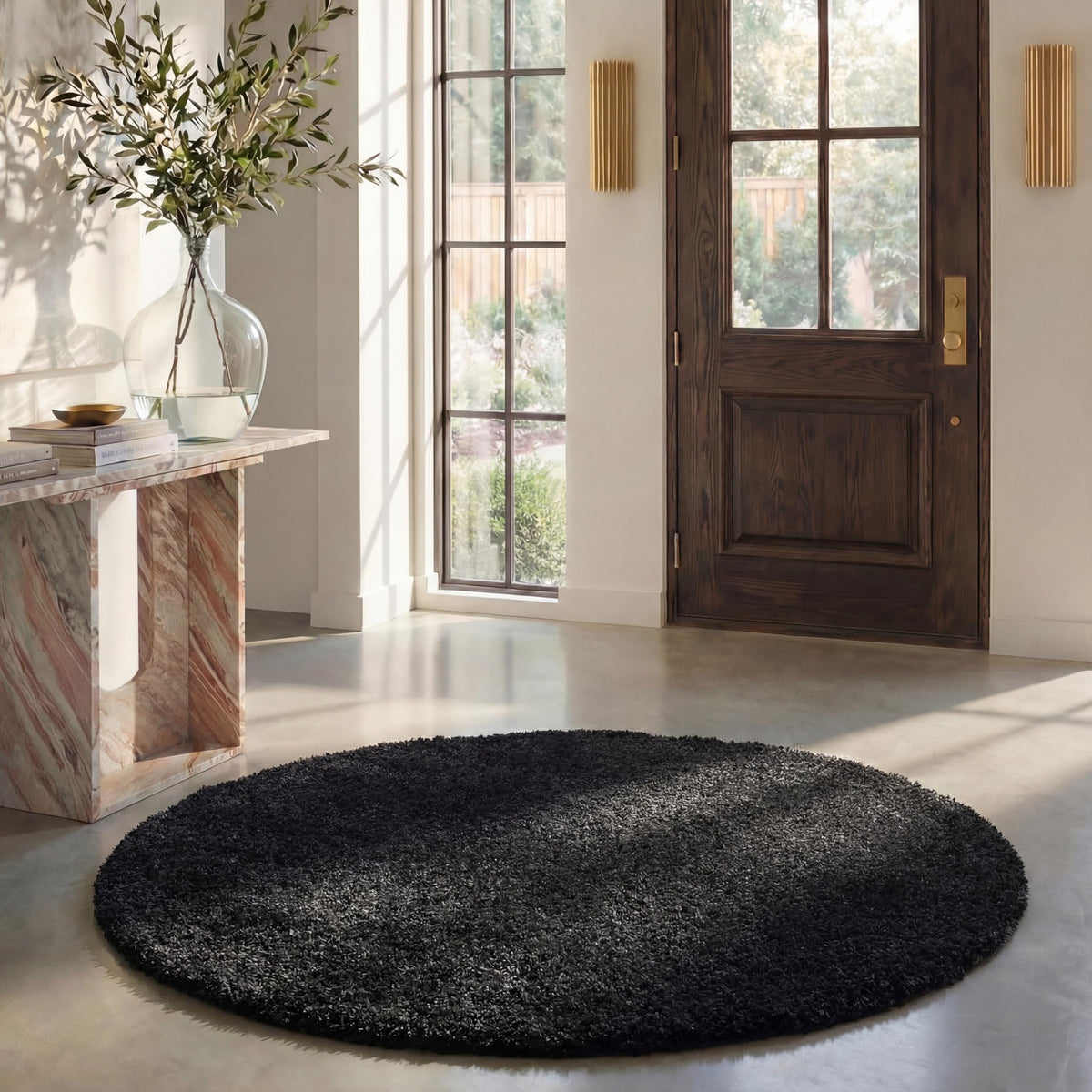 SAFAVIEH Milan Shag Collection 8' x 10' Ivory SG180 Solid Non-Shedding Living Room Bedroom Dining Room Entryway Plush 2-inch Thick Area Rug