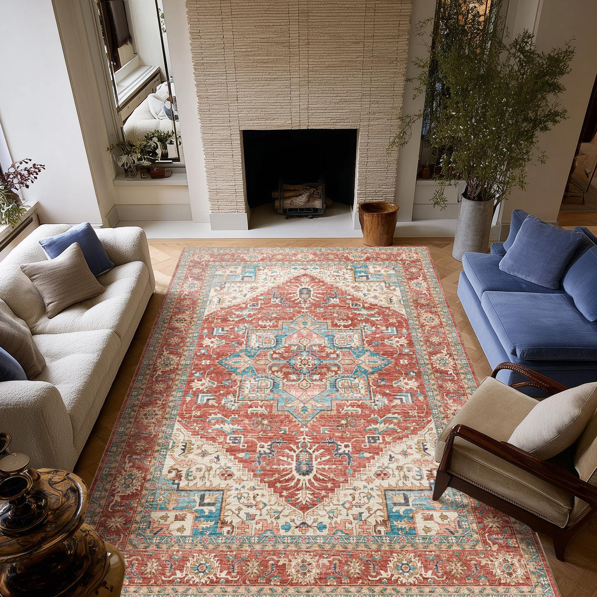 Machine Washable Rugs for Living Room: 8x10 Area Rugs for Bedroom