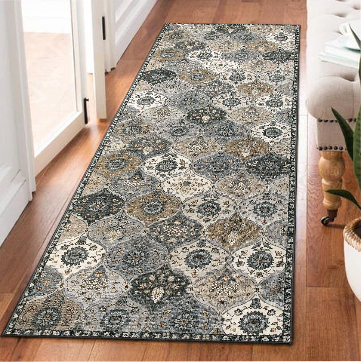 Lahome Moroccan Washable Small Area Rug, 3x5 Rug for Bedroom Living Room