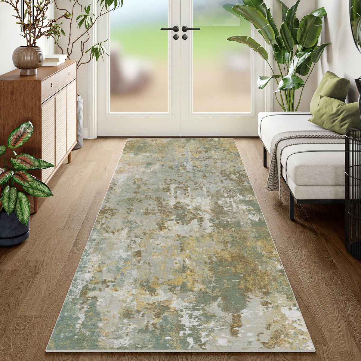 Black Washable Rug 5x7 Area Rugs for Living Room Bedroom Carpet