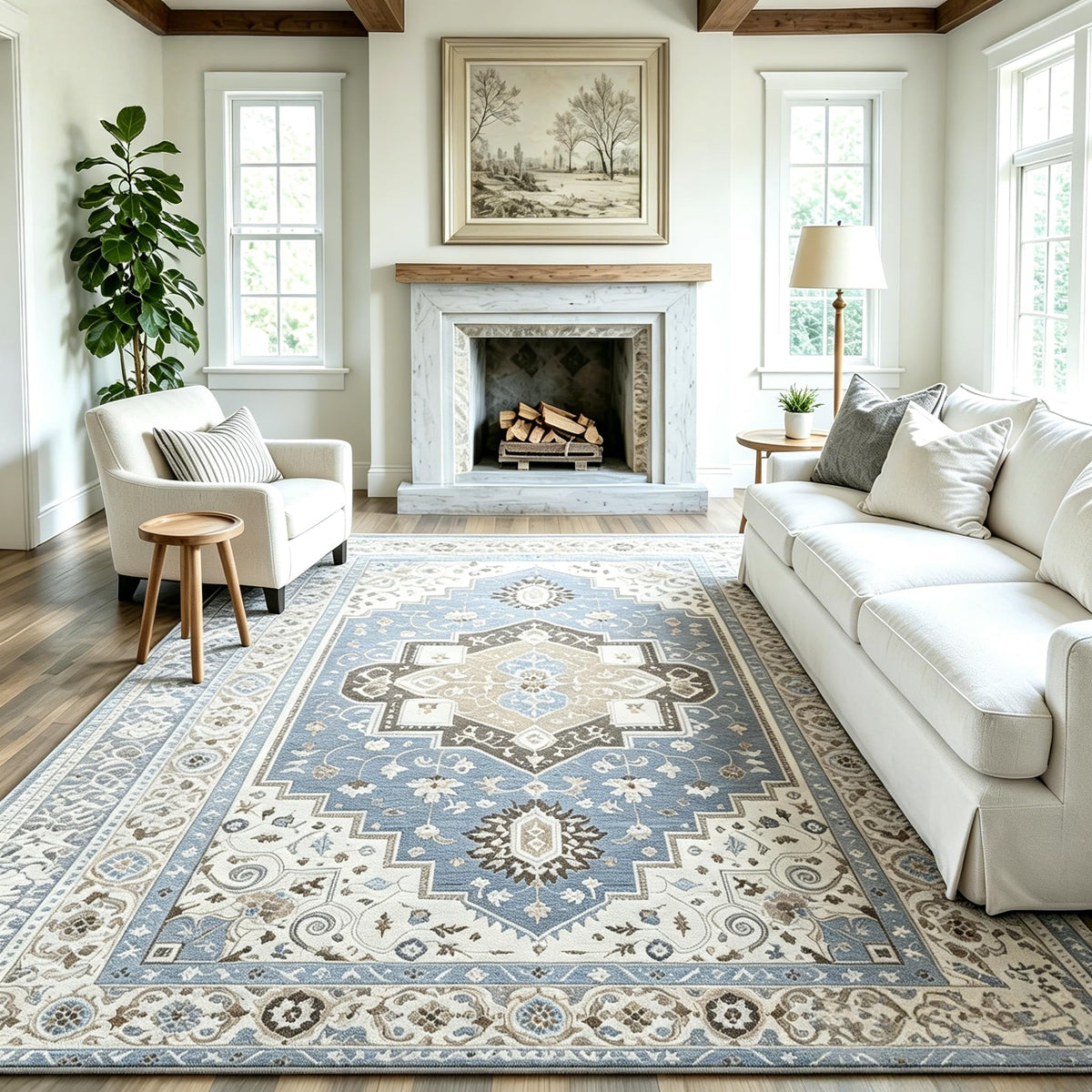 8x10 Area Rugs Living Room: Bedroom Vintage Washable Carpet Beige