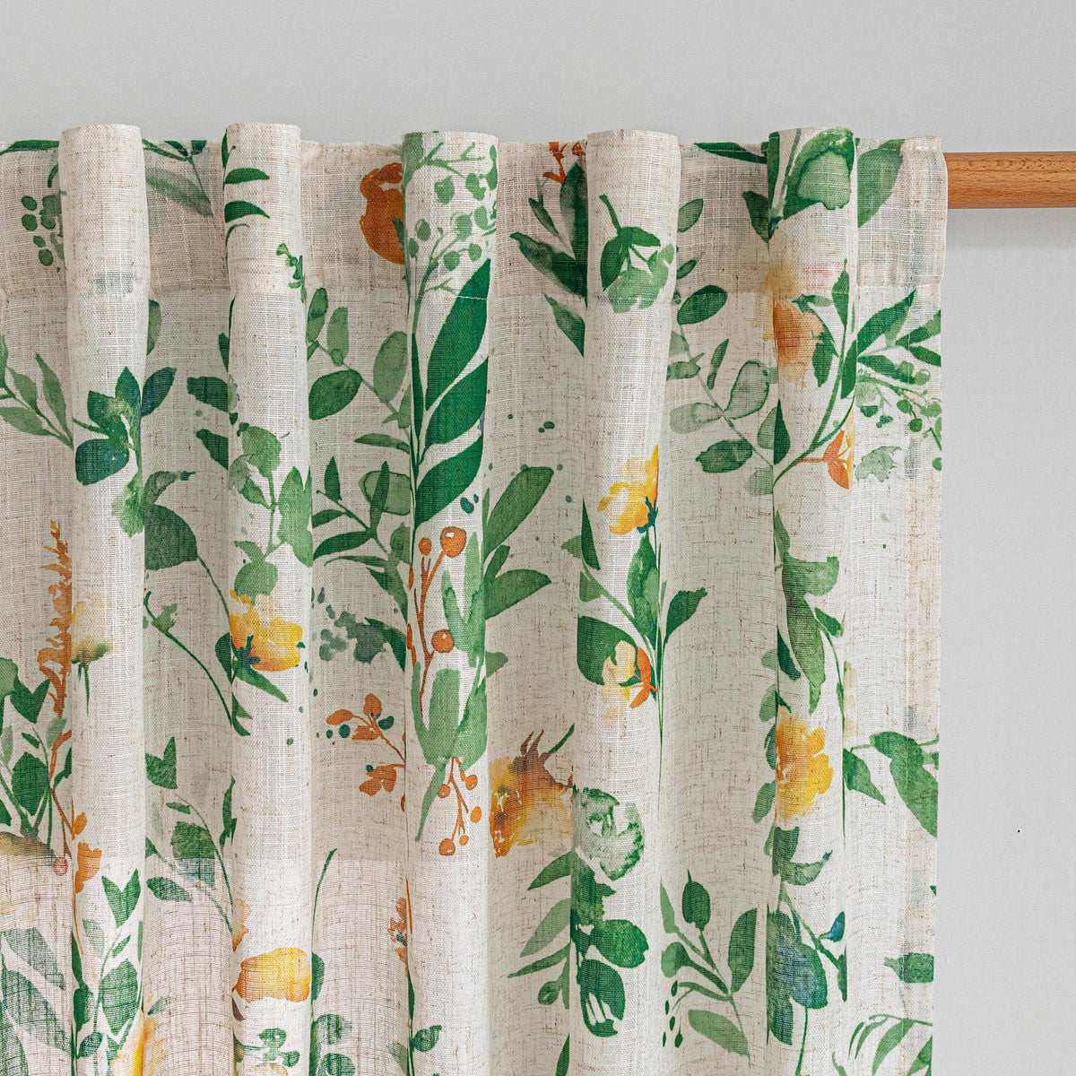 MYSKY HOME Sheer Linen Curtains 84 Inch Length Light Filtering 2 Panels