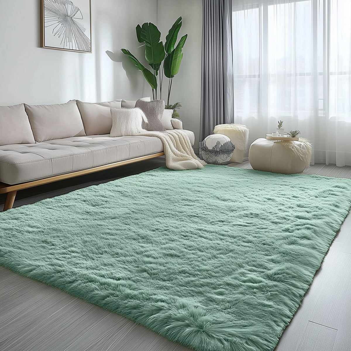 Rainbow Area Rugs for Girls Bedroom Fluffy Soft Vibrant Rugs Kids Playroom