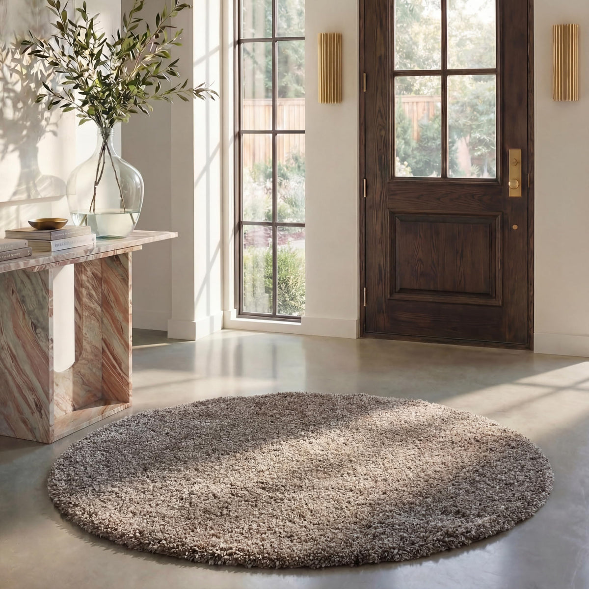 SAFAVIEH Milan Shag Collection 8' x 10' Ivory SG180 Solid Non-Shedding Living Room Bedroom Dining Room Entryway Plush 2-inch Thick Area Rug