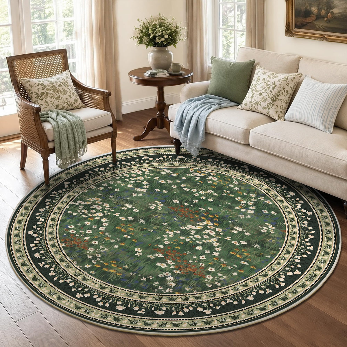 HelloTree 5x7 Floral Vintage Boho Area Rug