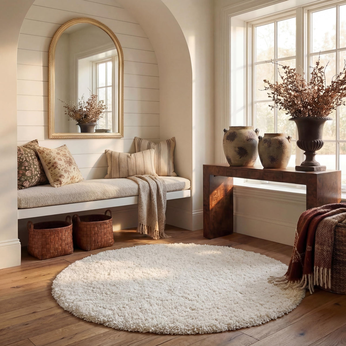 SAFAVIEH Milan Shag Collection 8' x 10' Ivory SG180 Solid Non-Shedding Living Room Bedroom Dining Room Entryway Plush 2-inch Thick Area Rug