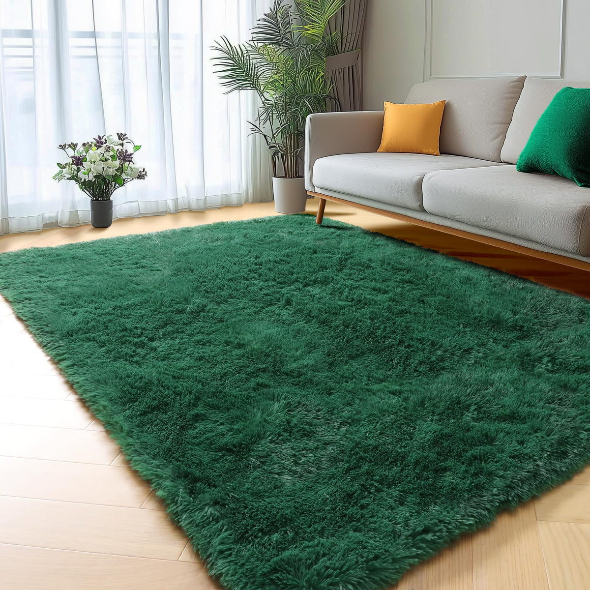 Runner Rugs for Bedroom Living Room, 2x6 Tie-Dyed Beige Hallway Area Rug