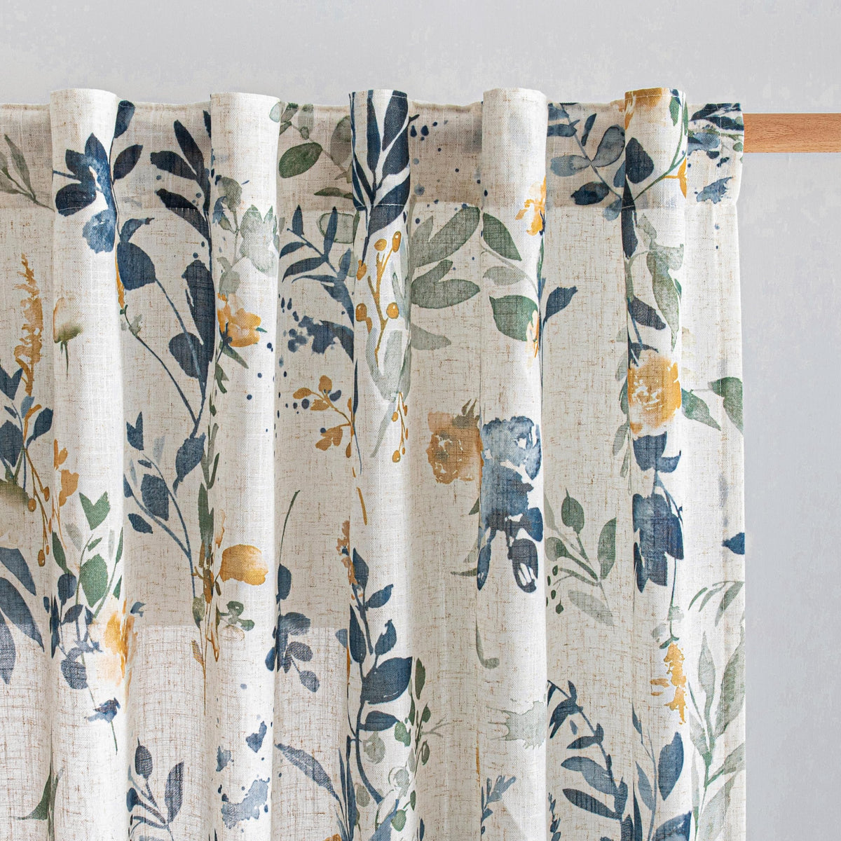 MYSKY HOME Sheer Linen Curtains 84 Inch Length Light Filtering 2 Panels