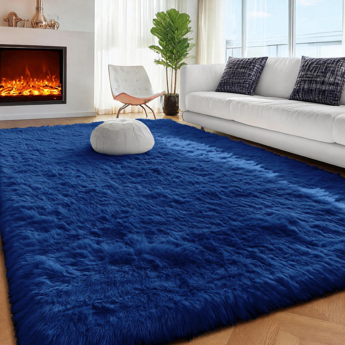 Rainbow Area Rugs for Girls Bedroom Fluffy Soft Vibrant Rugs Kids Playroom