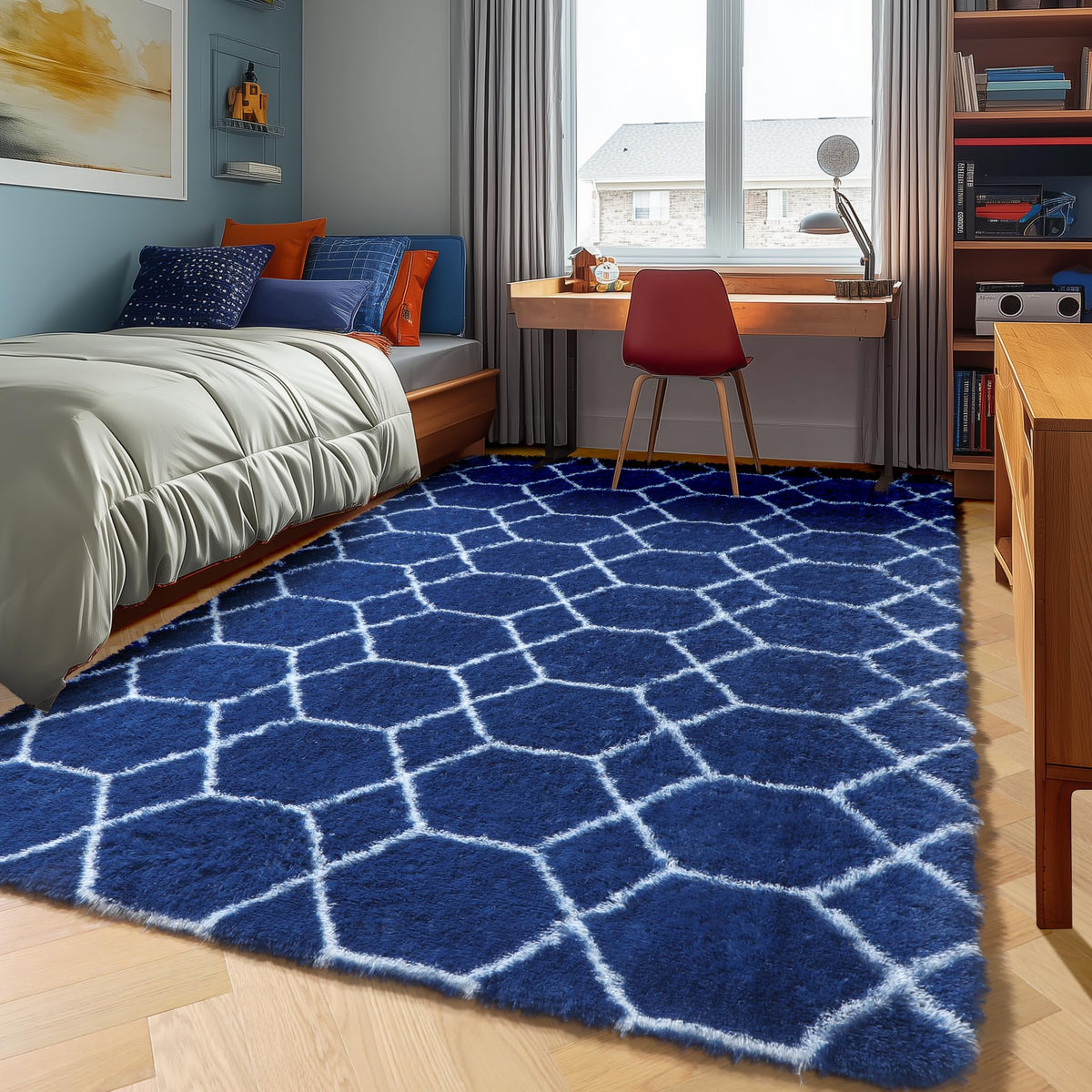 Runner Rugs for Bedroom Living Room, 2x6 Tie-Dyed Beige Hallway Area Rug