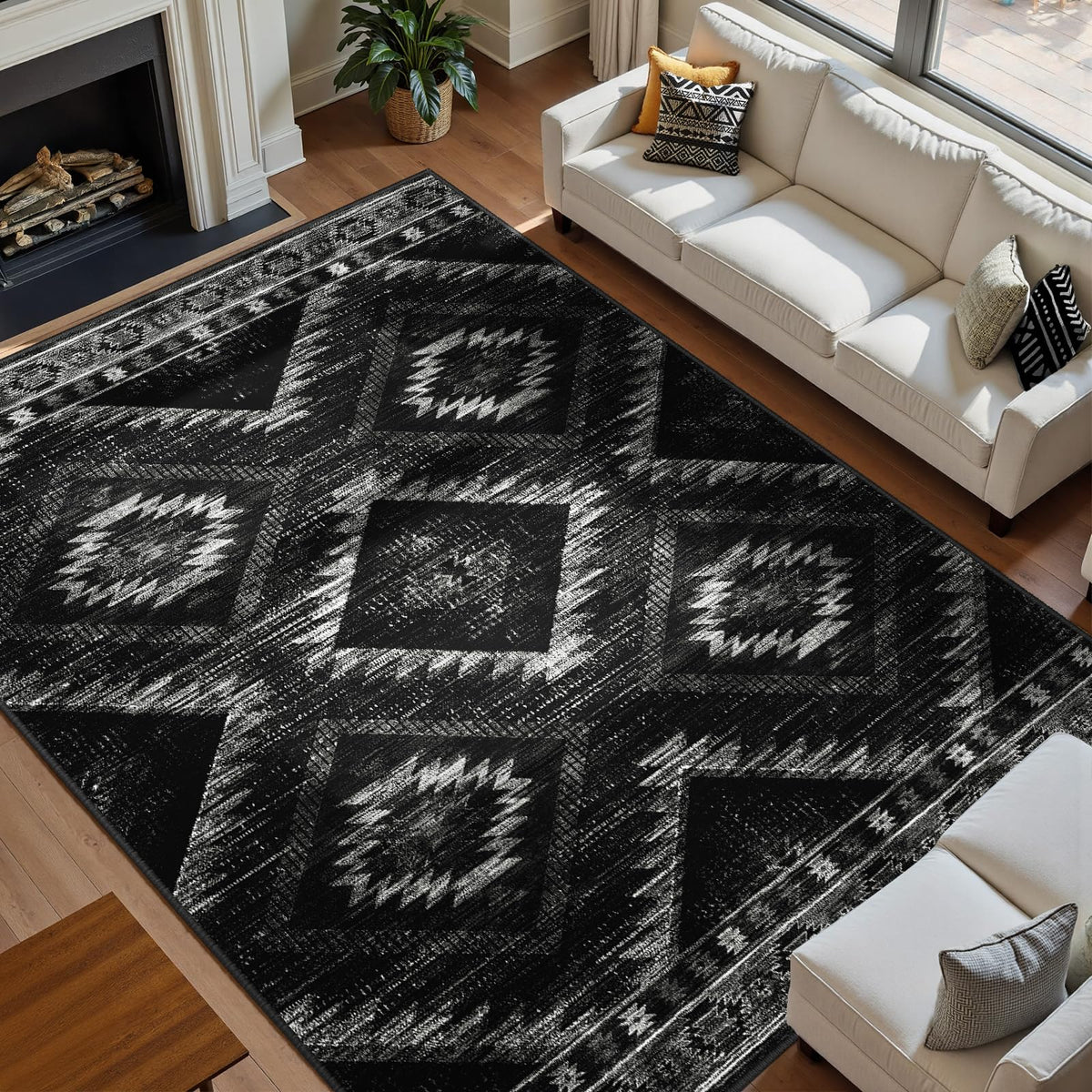 BESTSWEETIE 5'x7' Washable Area Rug for Living Room Bedroom Lightpink