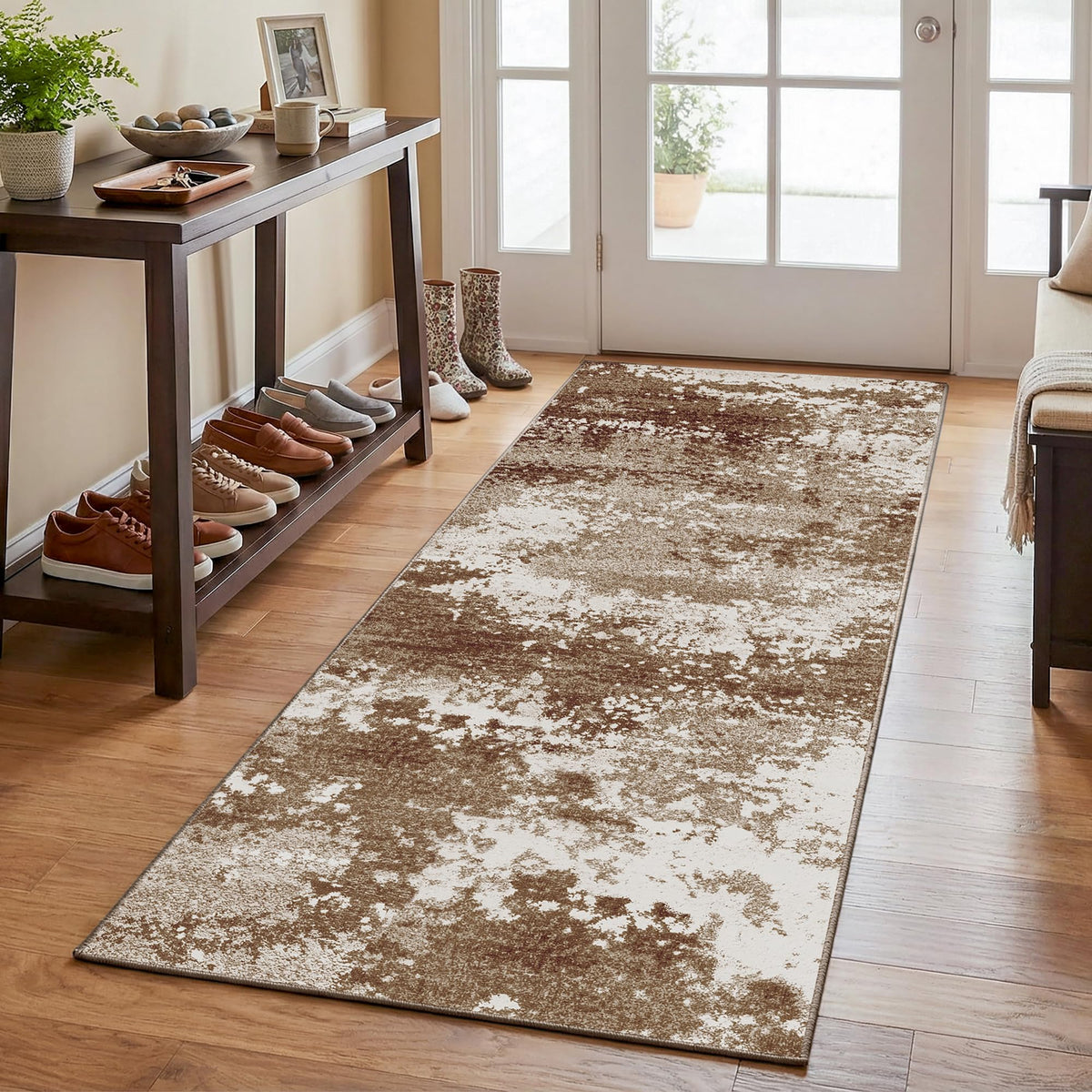 Black Washable Rug 5x7 Area Rugs for Living Room Bedroom Carpet