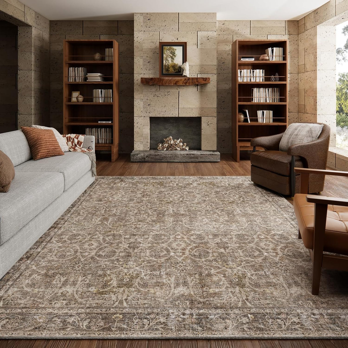 Machine Washable Rugs for Living Room: 8x10 Area Rugs for Bedroom