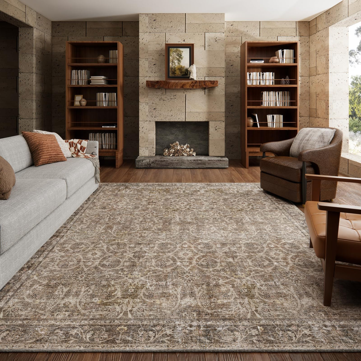 Machine Washable Rugs for Living Room: 8x10 Area Rugs for Bedroom