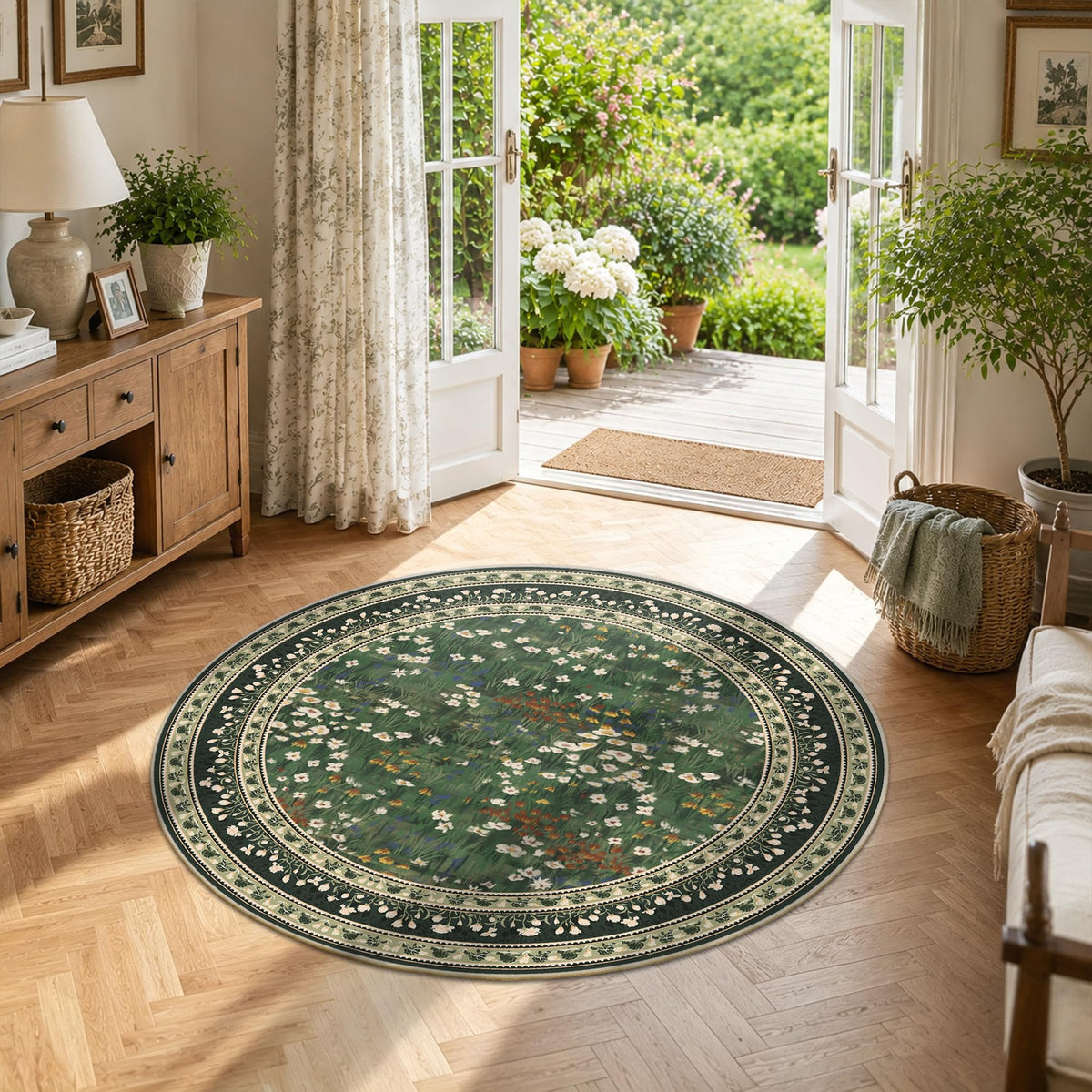 HelloTree 5x7 Floral Vintage Boho Area Rug