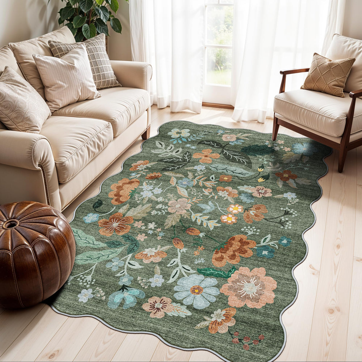 2x6 Hallway Washable Runner Rug : Vintage Soft Kitchen Laundry Runner with Non Slip Backing Farmhouse Entryway Living Room Floor Mat Stain Resistant Carpet for Bedroom Bathroom Distressed Beside Rug