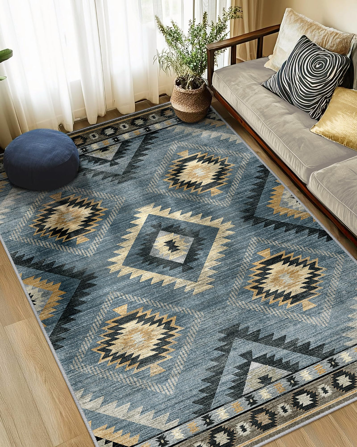BESTSWEETIE 5'x7' Washable Area Rug for Living Room Bedroom Lightpink