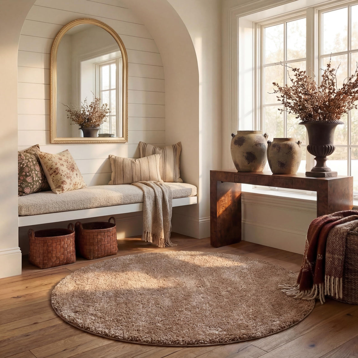 SAFAVIEH Milan Shag Collection 8' x 10' Ivory SG180 Solid Non-Shedding Living Room Bedroom Dining Room Entryway Plush 2-inch Thick Area Rug