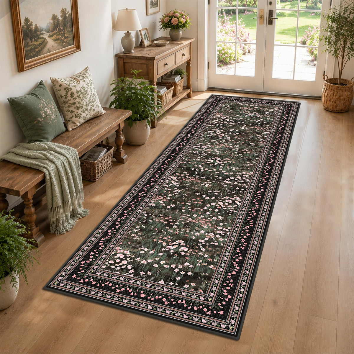 HelloTree 5x7 Floral Vintage Boho Area Rug