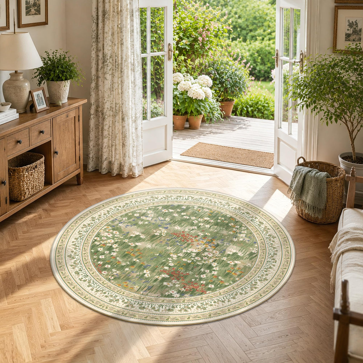 HelloTree 5x7 Floral Vintage Boho Area Rug