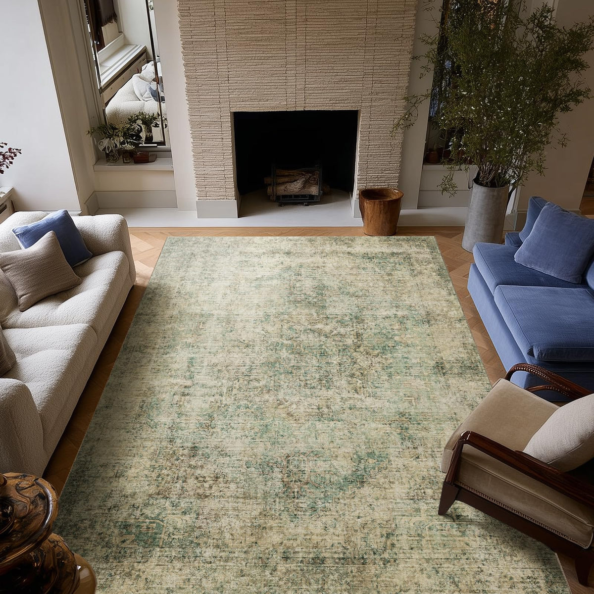 Machine Washable Rugs for Living Room: 8x10 Area Rugs for Bedroom