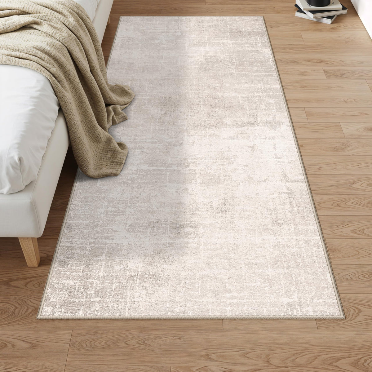 2x6 Hallway Washable Runner Rug : Vintage Soft Kitchen Laundry Runner with Non Slip Backing Farmhouse Entryway Living Room Floor Mat Stain Resistant Carpet for Bedroom Bathroom Distressed Beside Rug