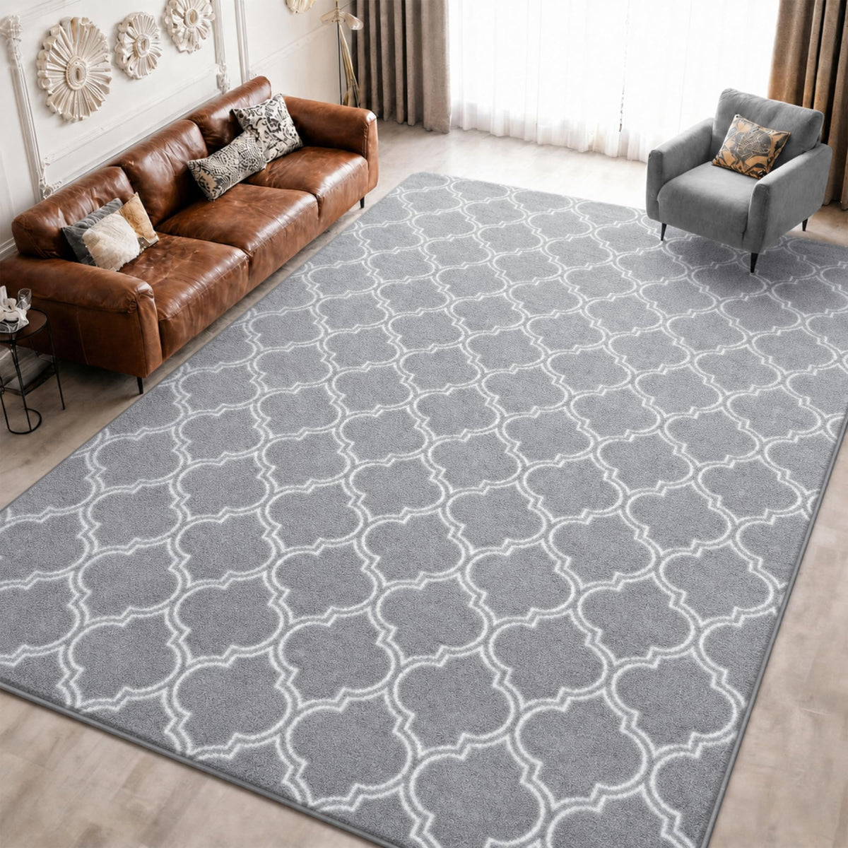 Keeko 4x6 Area Rugs for Living Room,Soft Washable Memory Foam Bedroom Rug