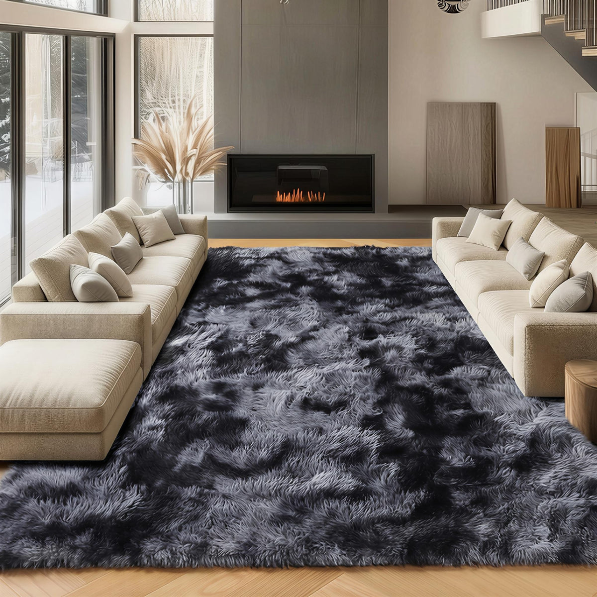 Runner Rugs for Bedroom Living Room, 2x6 Tie-Dyed Beige Hallway Area Rug