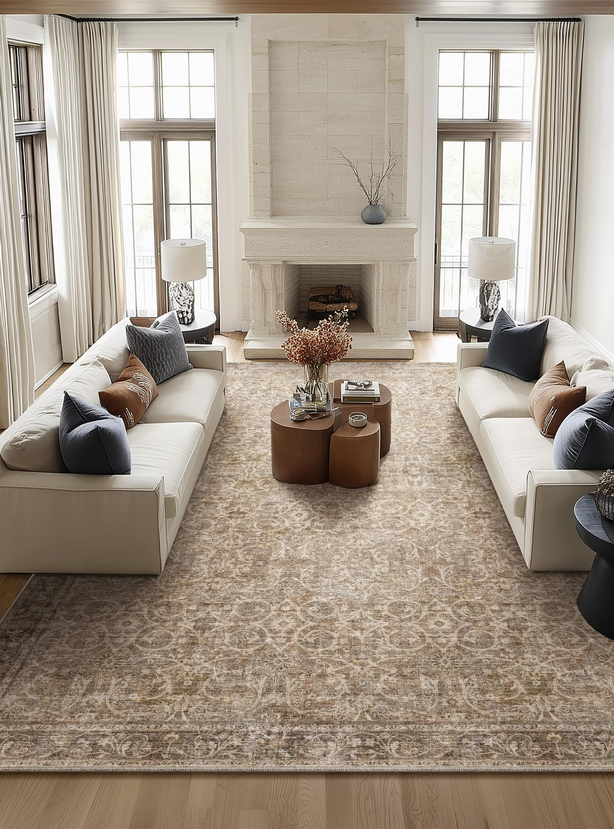 Machine Washable Rugs for Living Room: 8x10 Area Rugs for Bedroom