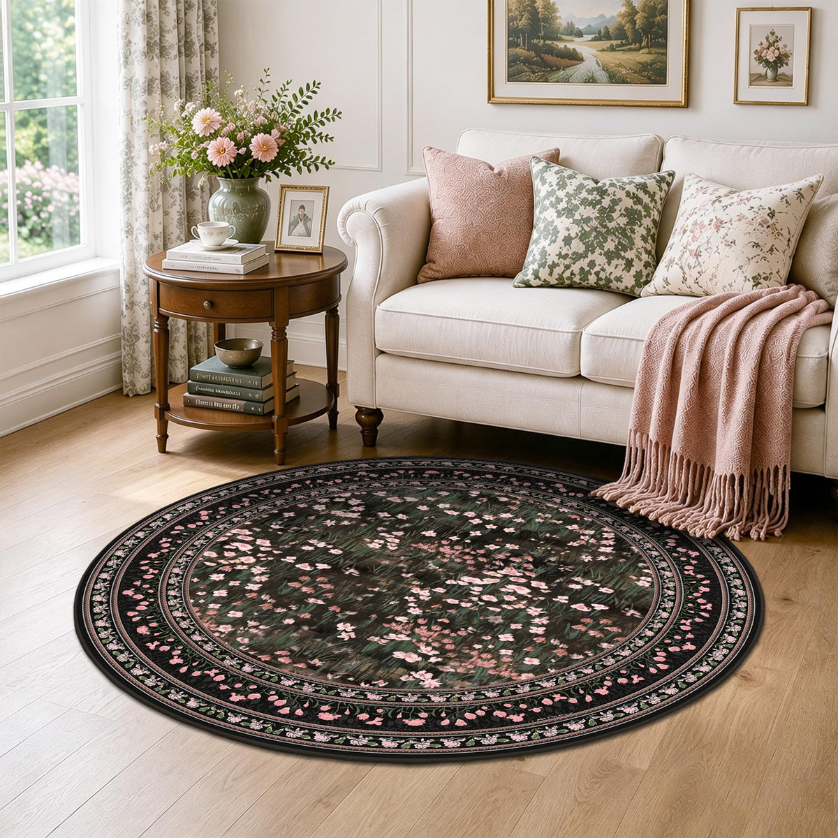 HelloTree 5x7 Floral Vintage Boho Area Rug