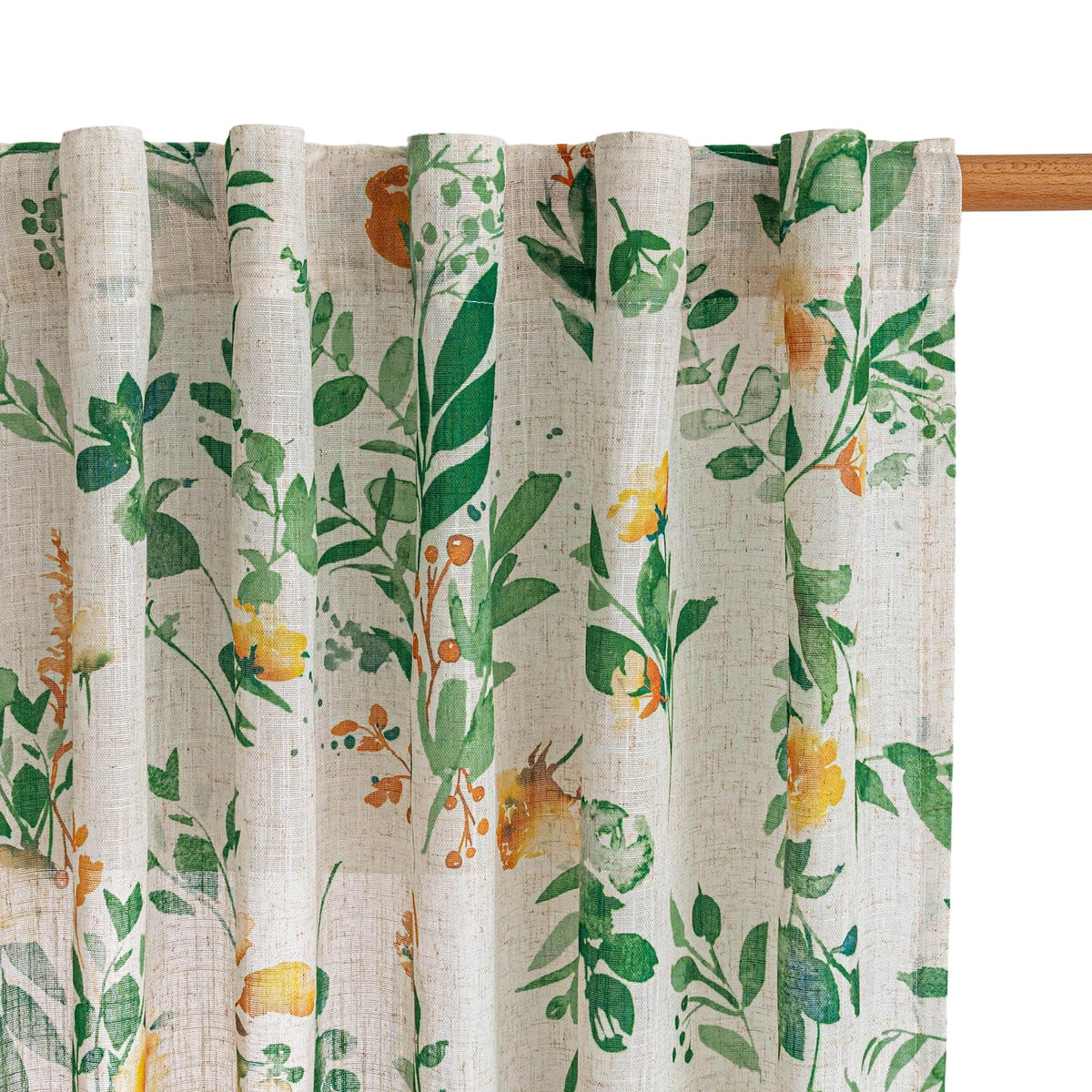 MYSKY HOME Sheer Linen Curtains 84 Inch Length Light Filtering 2 Panels